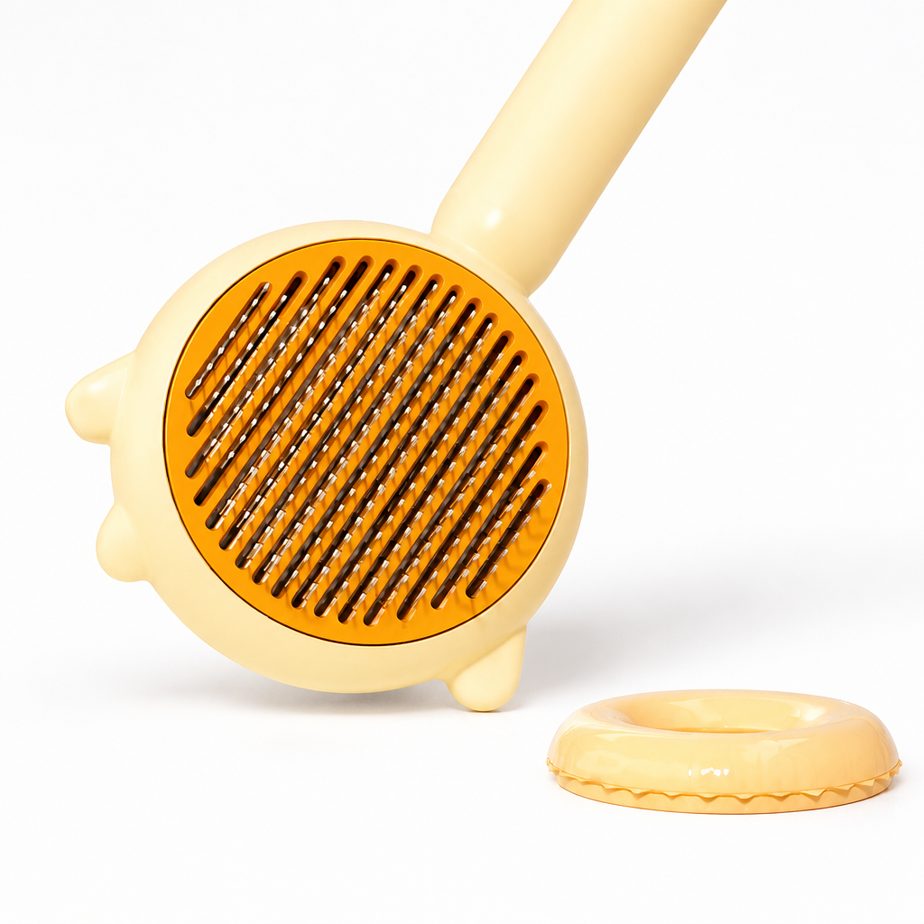 Gentle Self-Cleaning Pet Grooming Comb for Cats and Dogs Deshedding Massage Brush Hair Removal Tool