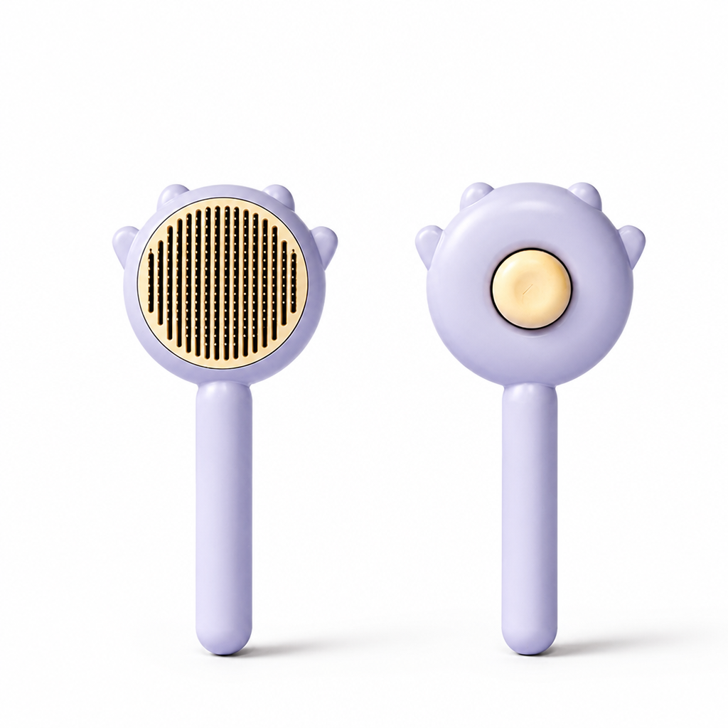 Gentle Self-Cleaning Pet Grooming Comb for Cats and Dogs Deshedding Massage Brush Hair Removal Tool