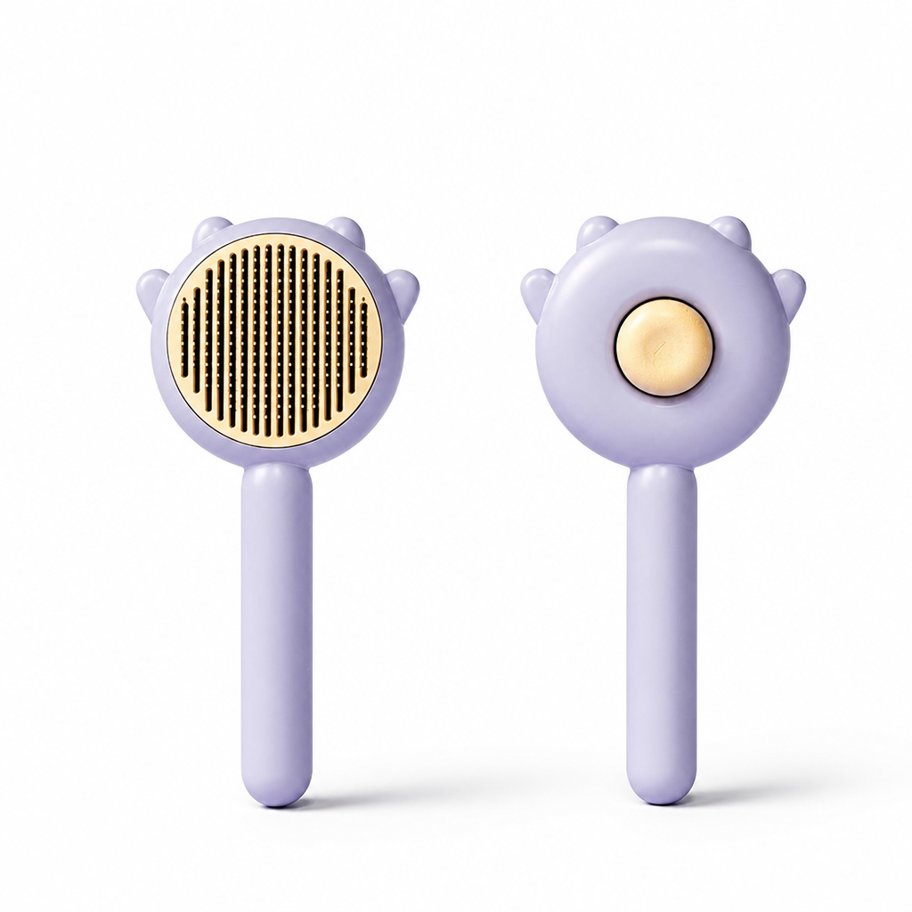 Gentle Self-Cleaning Pet Grooming Comb for Cats and Dogs Deshedding Massage Brush Hair Removal Tool