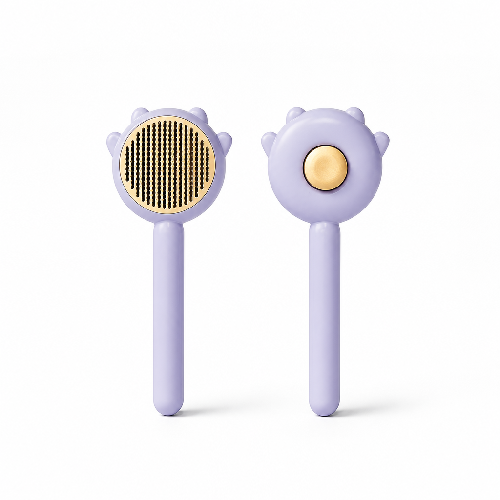 Gentle Self-Cleaning Pet Grooming Comb for Cats and Dogs Deshedding Massage Brush Hair Removal Tool