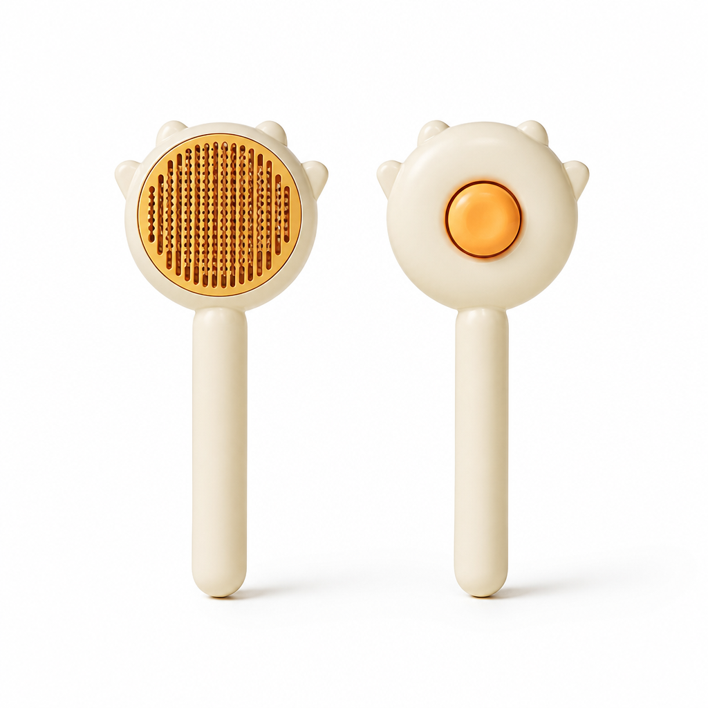 Gentle Self-Cleaning Pet Grooming Comb for Cats and Dogs Deshedding Massage Brush Hair Removal Tool