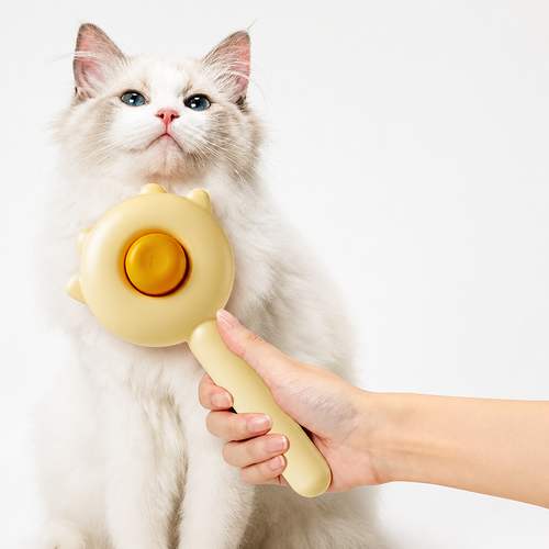 Gentle Self-Cleaning Pet Grooming Comb for Cats and Dogs Deshedding Massage Brush Hair Removal Tool