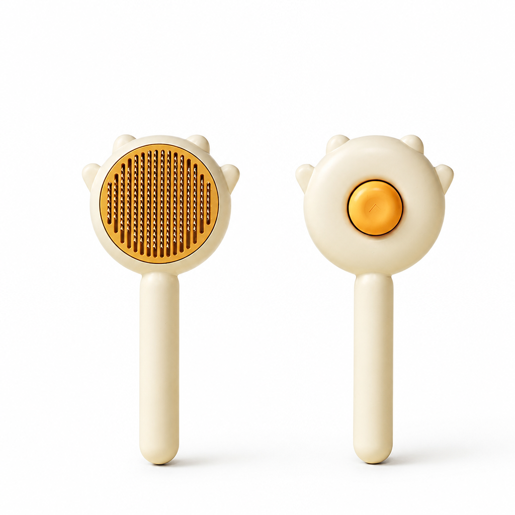 Gentle Self-Cleaning Pet Grooming Comb for Cats and Dogs Deshedding Massage Brush Hair Removal Tool