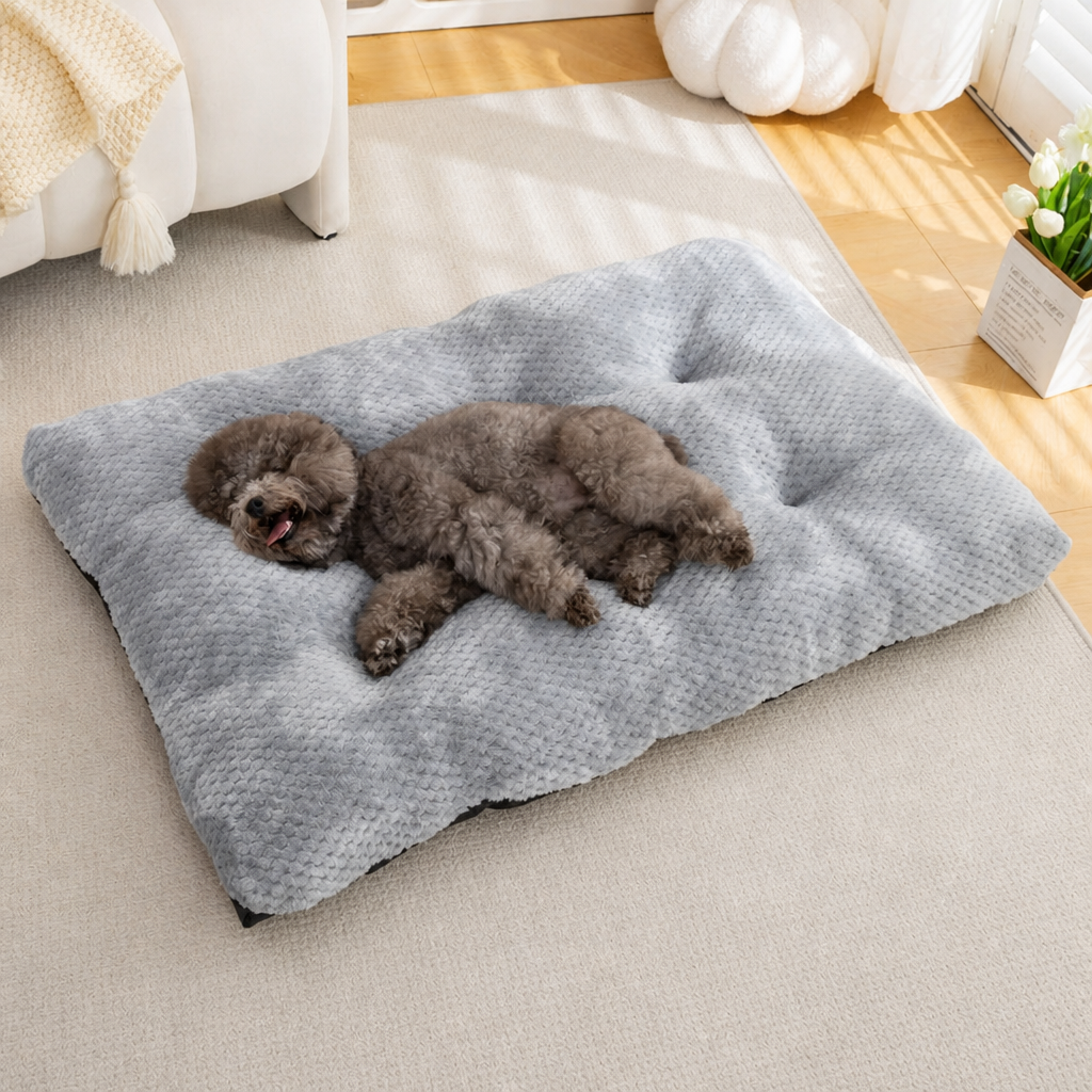 Cozy Winter Pet Bed Mat Warm Plaid Sleeping Cushion for Cats and Dogs Soft Washable Nest Pad