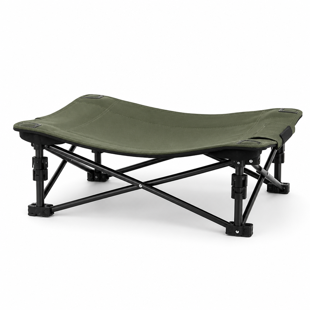Elevated Outdoor Dog Bed Foldable Raised Cot with Aluminum Frame and Washable Oxford Fabric for Camping and Travel
