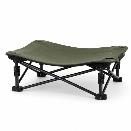 Elevated Outdoor Dog Bed Foldable Raised Cot with Aluminum Frame and Washable Oxford Fabric for Camping and Travel